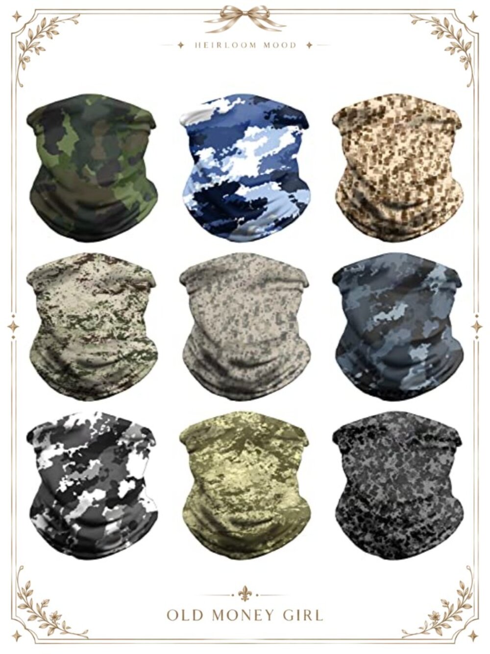 Unisex Multifunctional Headband Bandana Neck Gaiter Scarf UPF 50+ Microfiber